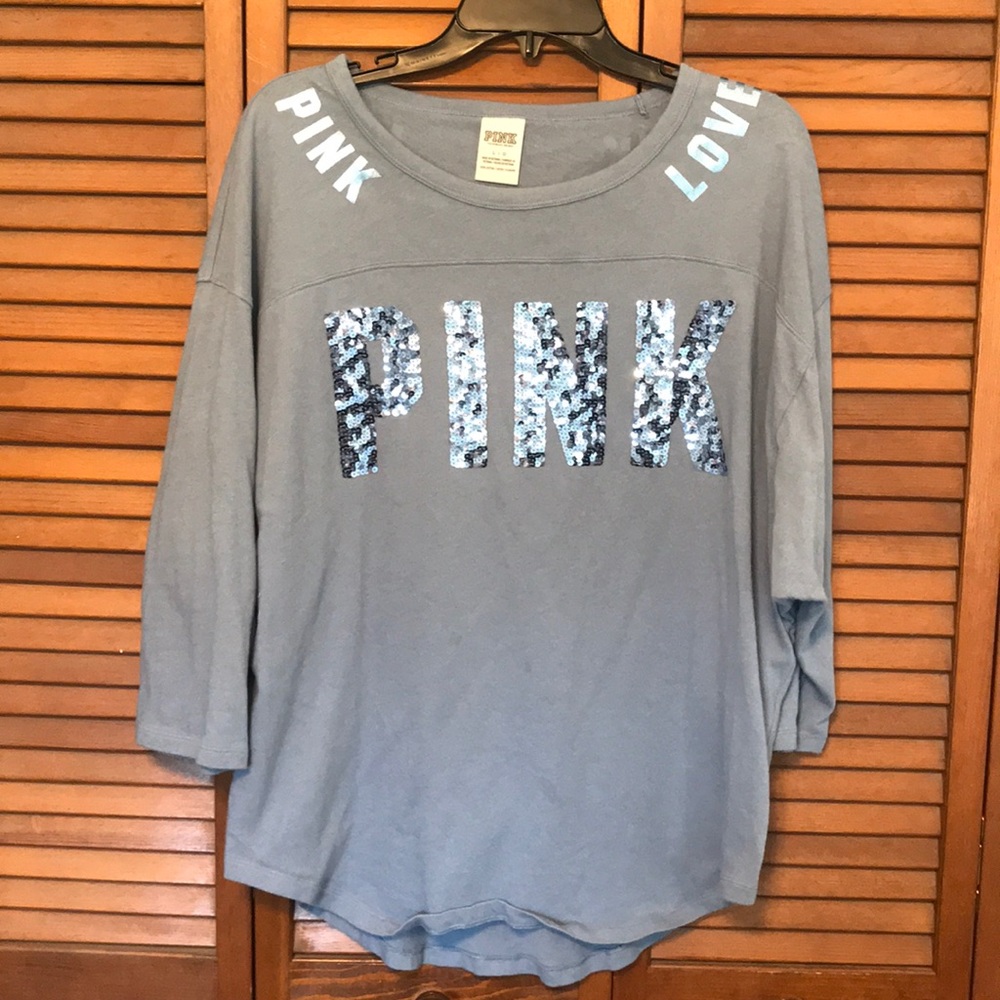 Pink 3/4 sleeve sweatshirt
